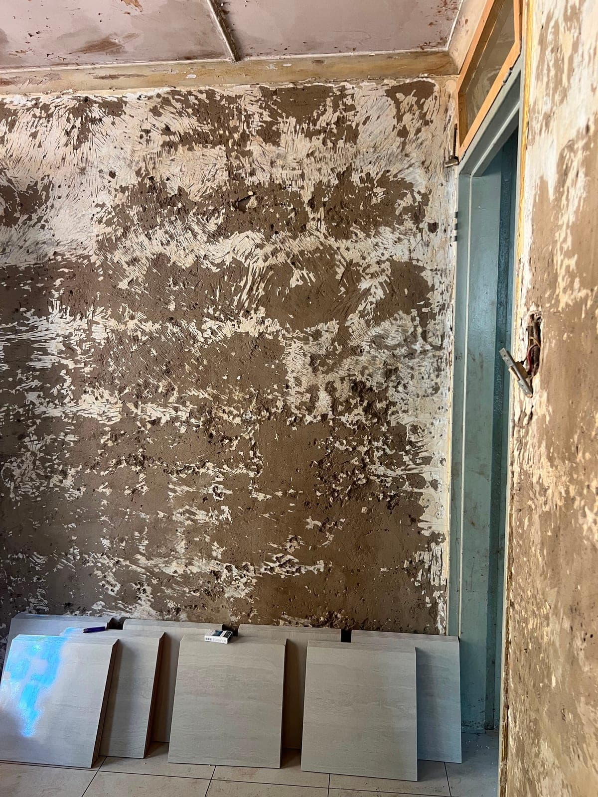 Mid-renovation: retiling and rewiring