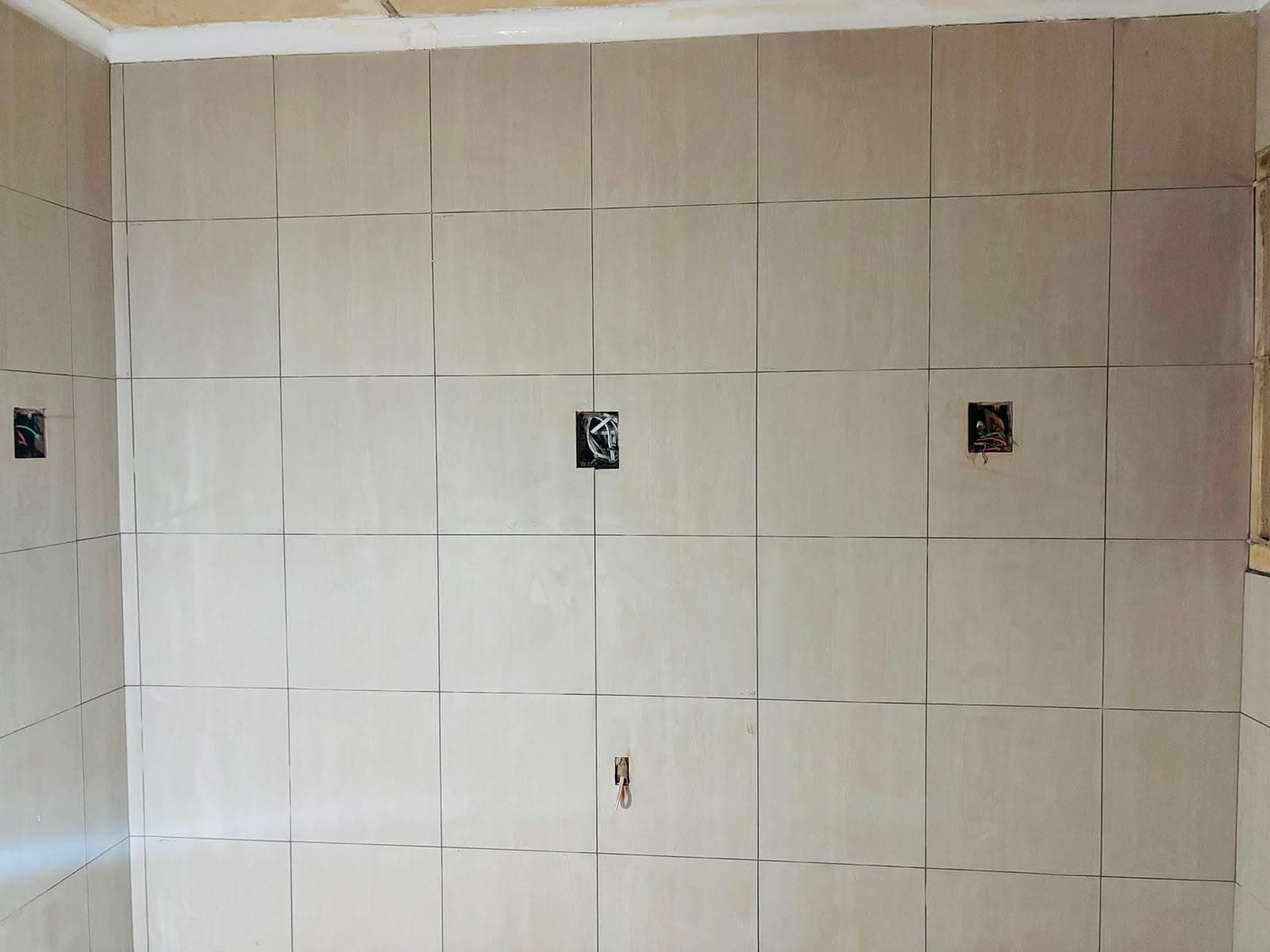 Mid-renovation: retiling and rewiring