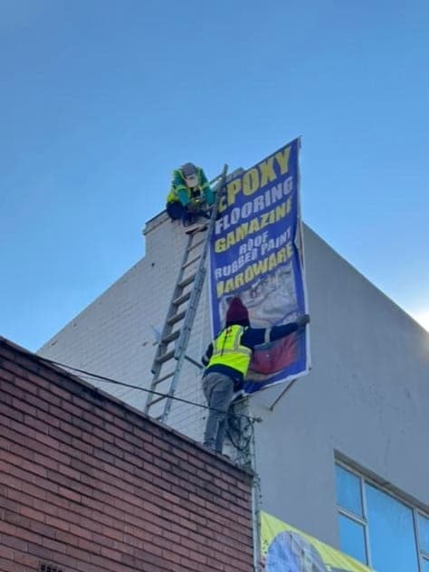 Installing new signage